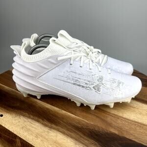 Under Armour Blur Smoke 2.0 Men's Size 14 MC Football White Silver 3027978-101